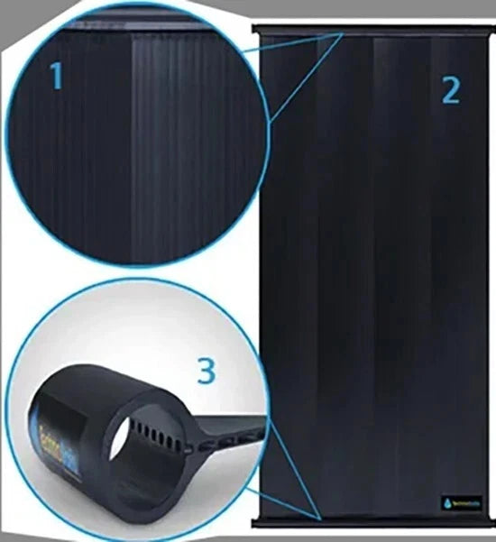 TECHNO-SOLIS / SunWaterFun 2" HEADER 4'x10' SOLAR PANEL SOLAR HEATER